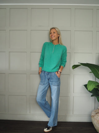 Joey Button Front Jumper - 8 Colours