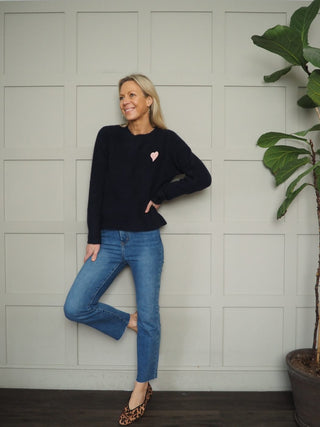 Bloomsbury Straight Leg, High Rise Jeans - Denim Blue