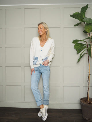 Covent Straight Leg, Mid Rise Jeans - Light Denim, Mid Blue