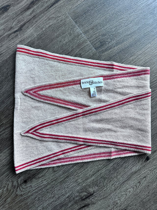 Bontie Cashmere Mix Scarf - Navy, Oatmeal