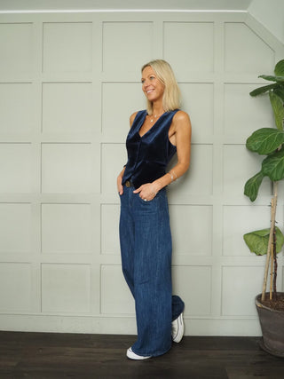 Destiny Classic Velvet Waistcoat with V Neck, Velvet Button Fastening &amp; Discreet Slit Pockets, Best Seller - 6 Colours