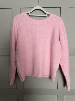 Oscar Jumper with Stripe Tie Detail - Light Grey, Sky Blue