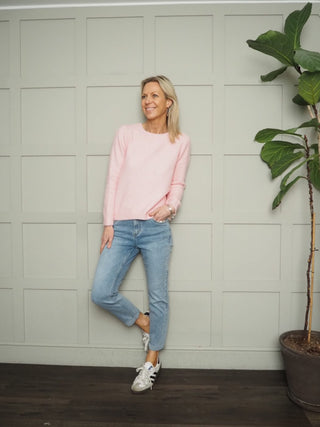 Frazer Jeans Straight Leg, Mid Rise with Stretch - Dark Indigo, Light Denim