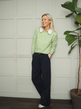 Morace Long Sleeve Round Neck Jumper By Moss Copenhagen - Green