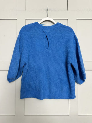 Vallarta Elbow Length Sleeve Jumper by Moss Copenhagen - Cobalt Blue, Coral