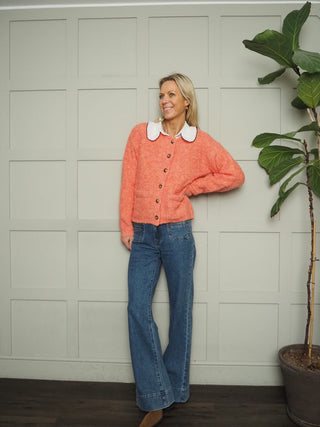 Melly Super Soft Cardigan - Blue, Coral