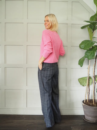 Callie Wide Leg Tailored Trousers with Pockets Front &amp; Back, by Moss Copenhagen - Dark Grey