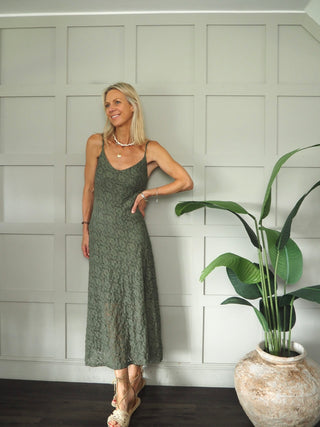 Salines Lace Dress - Black, Khaki, Off White