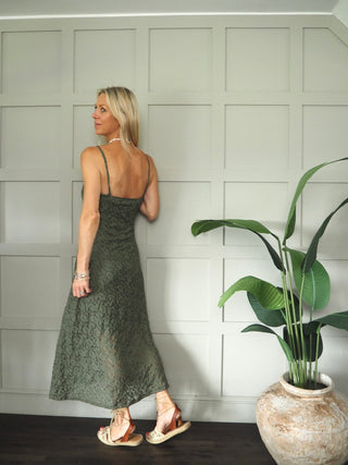 Salines Lace Dress - Black, Khaki, Off White