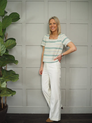 Didi Wide Leg Trousers - Cream