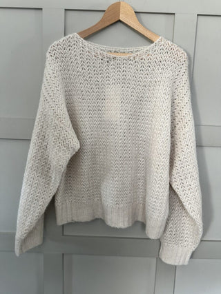 Laki Round Neck Wool Mix Jumper by Part Two - Oatmeal