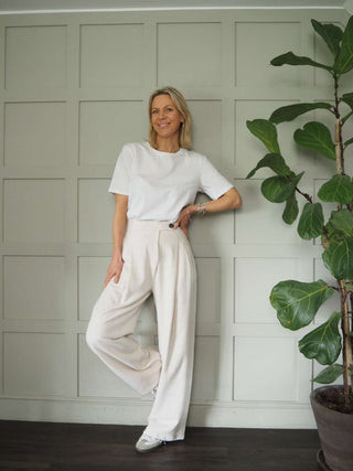 Adios Wide Leg Trousers - Oatmeal