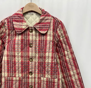 Lina Quilted Checked Jacket - Red/Oatmeal/Blue