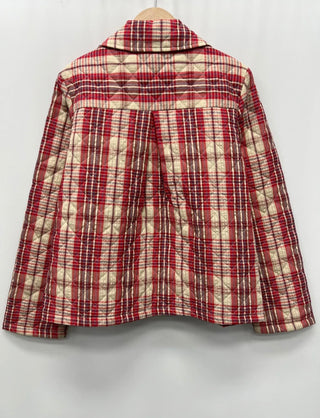Lina Quilted Checked Jacket - Red/Oatmeal/Blue
