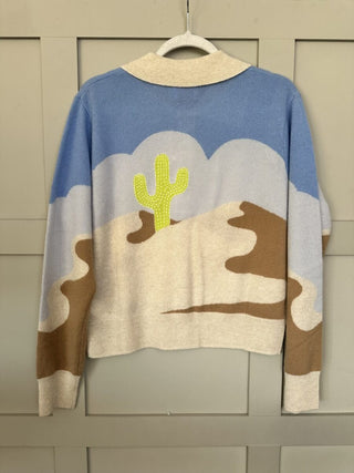 Wild West Cashmere Cardigan by Brodie - Ecru