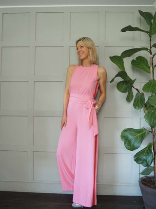 Cherisse Sleeveless, Wide Leg Jumpsuit with Contrasting Side Stripe - 4 Colour ways