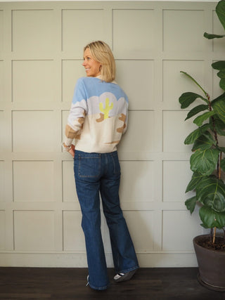 Wild West Cashmere Cardigan by Brodie - Ecru