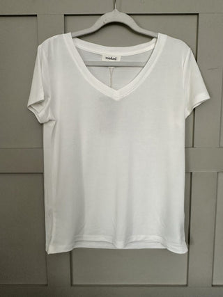 Columbine Silky Soft CREW Neck T Shirt by Soaked - Off White