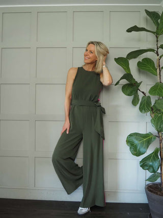 Cherisse Sleeveless, Wide Leg Jumpsuit with Contrasting Side Stripe - 4 Colour ways