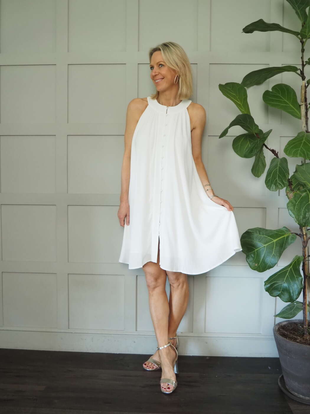 halter neck dress knee length Knee-Length Halter Dresses