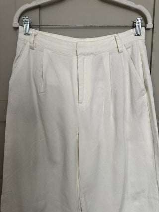 Jaclyn Wide Leg Trousers by Saint Tropez - Ecru