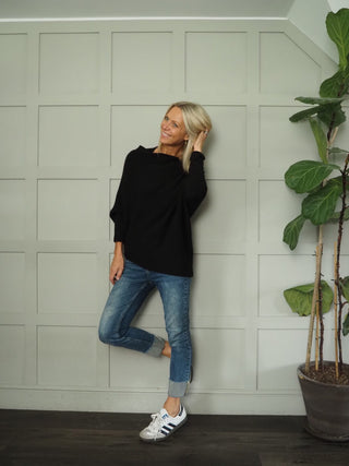 Rodeo Batwing On/Off The Shoulder Jumper - Cornflower Blue, Khaki, Navy Blue, Orange, Pink