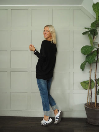 Rodeo Batwing On/Off The Shoulder Jumper - Cornflower Blue, Khaki, Navy Blue, Orange, Pink