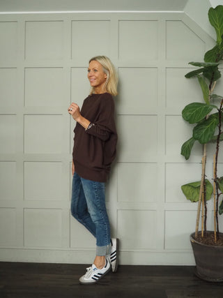 Rodeo Batwing On/Off The Shoulder Jumper - Cornflower Blue, Khaki, Navy Blue, Orange, Pink