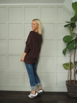 Rodeo Batwing On/Off The Shoulder Jumper - Cornflower Blue, Khaki, Navy Blue, Orange, Pink