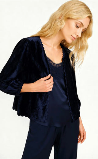 Bari Velvet Jacket by Luella - Black, Brown, Navy