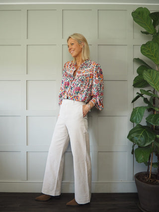 Jamie Long Sleeve Blouse by Idano - Floral