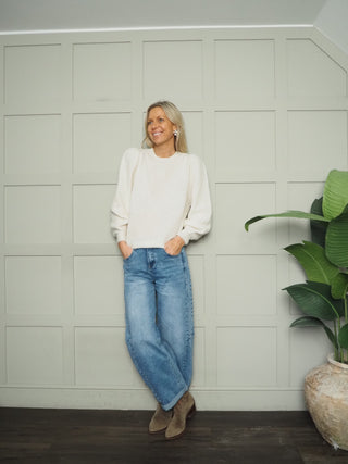 Padam Super Soft, Puff Shoulder Round Neck Jumper, Best Seller - 14 Colours