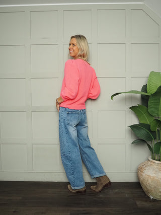 Padam Super Soft, Puff Shoulder Round Neck Jumper, Best Seller - 14 Colours