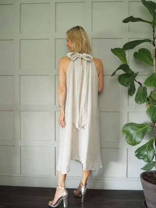 Mika Halterneck Dress with Tie Back Detail - 8 Colours