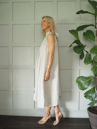 Mika Halterneck Dress with Tie Back Detail - 8 Colours