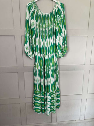 Fast Maxi Dress with Ruched Bodice - Cobalt and Navy Blue