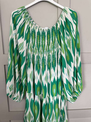 Fast Maxi Dress with Ruched Bodice - Cobalt and Navy Blue