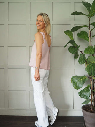 Winnette Tie Strap Camisole - Black, Champagne, Dusty Rose