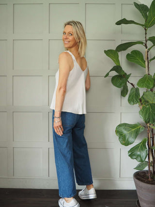 Winnette Tie Strap Camisole - Black, Champagne, Dusty Rose