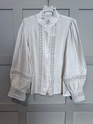 Belle Long Sleeve, Ruffle Collar Blouse, Best Seller - 9 Colours