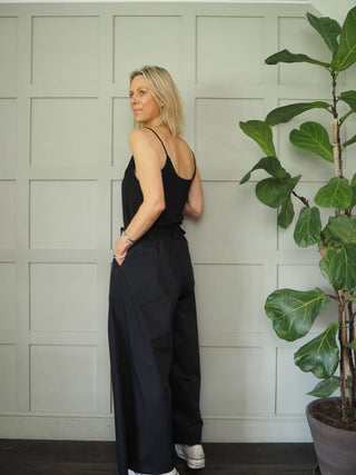 Digger Wide Leg Culotte Trousers with Pleating Details &amp; Pockets - 5 Colours