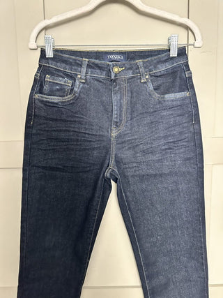 Josie Mid Rise Jeans with Stretch - Dark Denim