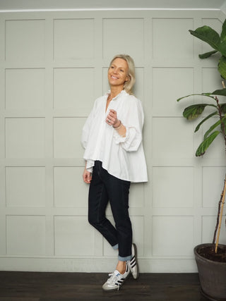 Josie Mid Rise Jeans with Stretch - Dark Denim