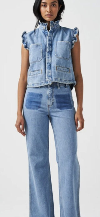 Mabel Patch Pocket Wide Leg Jeans by Seventy Mochi - Rodeo Vintage