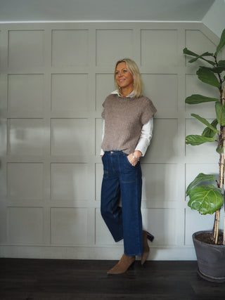 Landa Wool Mix Tank Top by Part Two - Mink