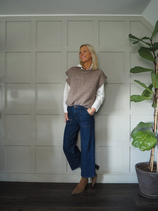 Landa Wool Mix Tank Top by Part Two - Mink