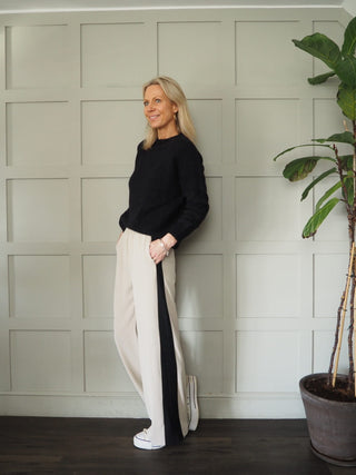 Yoruba Wide Leg Trousers with Side Stripe and Elasticated Waist - 5 Colours