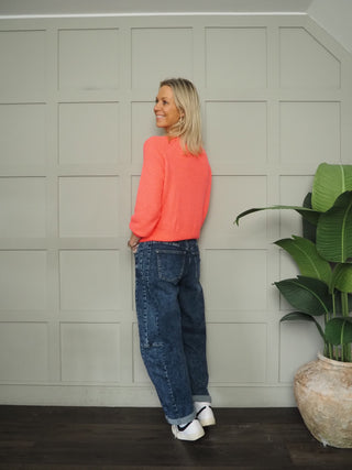 Joey Button Front Jumper - 10 Colours