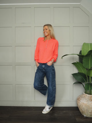 Joey Button Front Jumper - 10 Colours