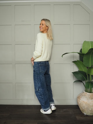 Joey Button Front Jumper - 10 Colours